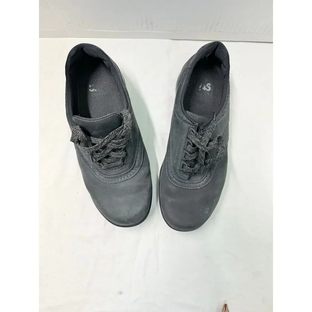 SAS  Walk Easy Nero Black Suede Shoes Womens Size 9W SMADE IN USA - Picture 7 of 12